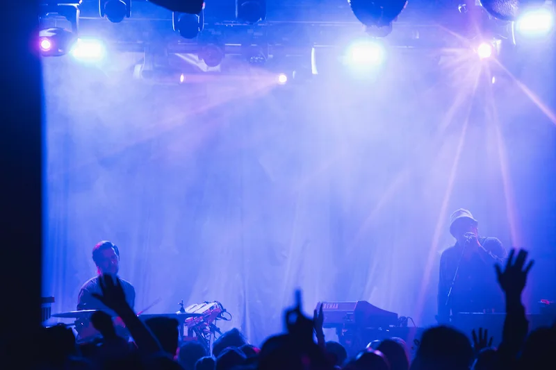 Erobique Konzert - Bühnenshow mit Lichteffekten
