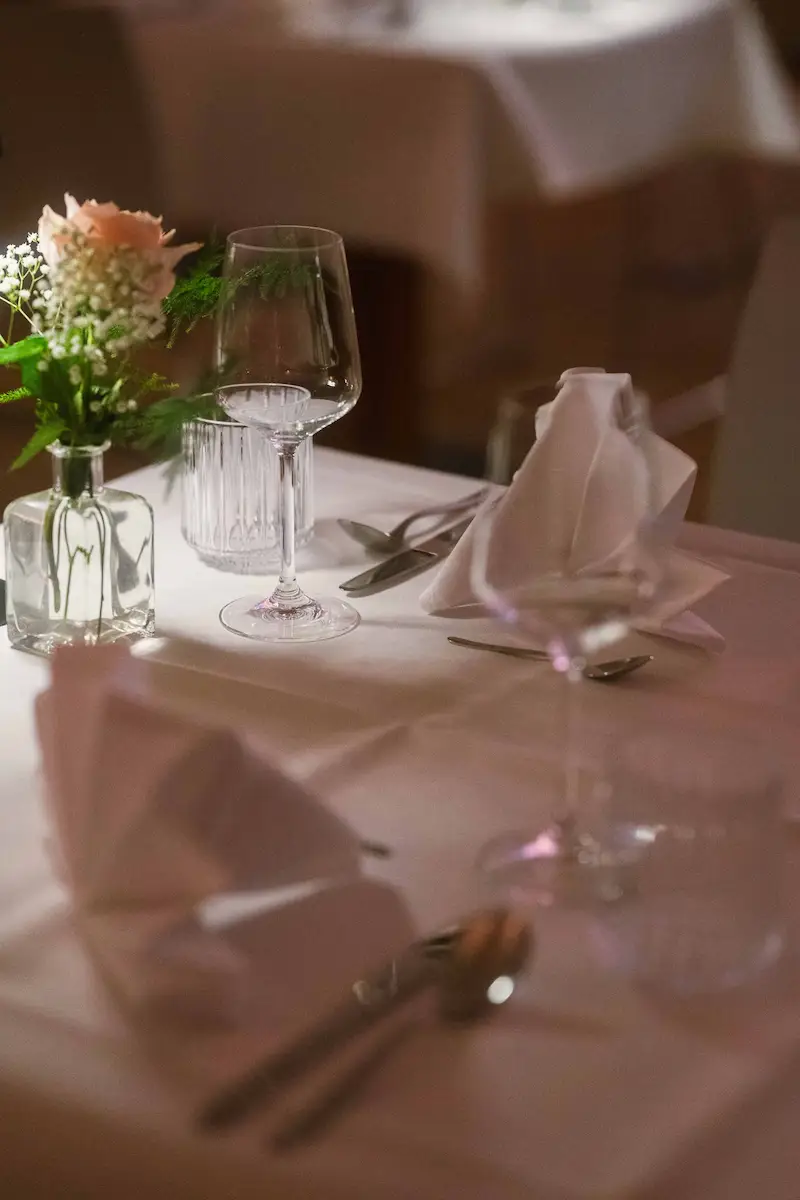 Valentinstag Dinner - Tischdekoration